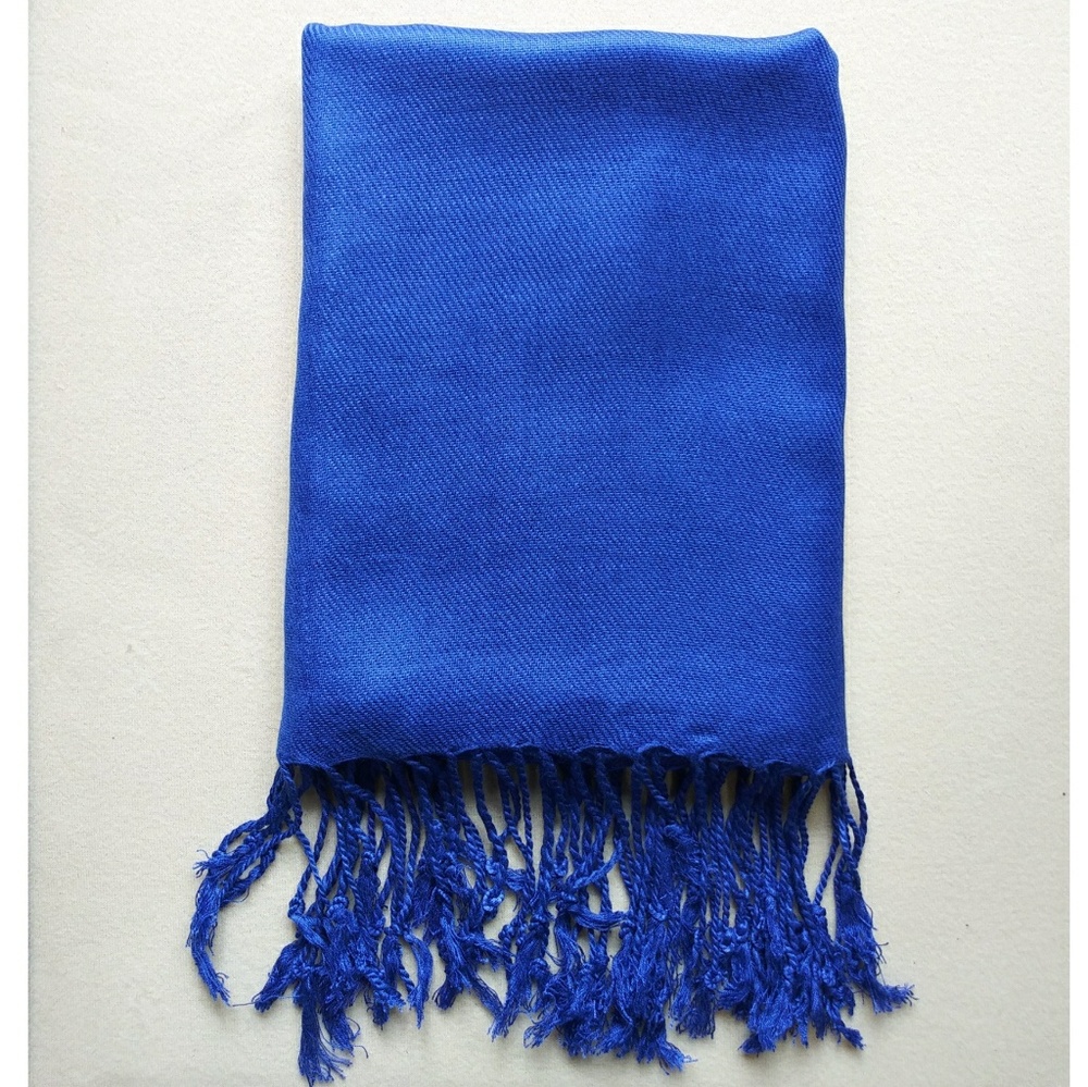 100% Viscose Pashmina Cobalt